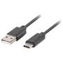 Lanberg cable USB-C(M)->A(M) 2.0 QC 3.0 1m Black
