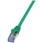 Accesoriu Retea LOGILINK - Patch Cablu Cat.6A 10G S/FTP PIMF PrimeLine 0,25m verde