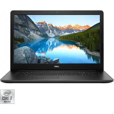 Laptop Dell 17.3'' Inspiron 3793 (seria 3000), FHD, Procesor Intel Core i7-1065G7 (8M Cache, up to 3.90 GHz), 8GB DDR4, 1TB + 128GB SSD, GeForce MX230 2GB, Linux, Black, 2Yr CIS