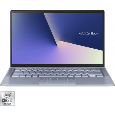 Ultrabook Asus 14'' ZenBook 14 UX431FL, FHD, Procesor Intel Core i5-10210U (6M Cache, up to 4.20 GHz), 8GB, 512GB SSD, GeForce MX250 2GB, No OS, Utopia Blue