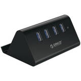 Hub USB Orico SHC-U3 V2, 4 porturi, USB 3.0, negru