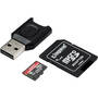 Card de Memorie Kingston Micro SDXC UHS-II U3 Canvas React PLUS 128GB Clasa 10 + Adaptor SD + cititor USB