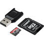 Card de Memorie Kingston Micro SDXC UHS-II U3 Canvas React PLUS 256GB Clasa 10 + Adaptor SD + cititor USB