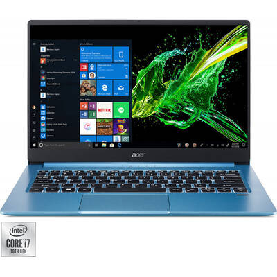 Ultrabook Acer 14'' Swift 3 SF314-57G, FHD, Procesor Intel Core i7-1065G7 (8M Cache, up to 3.90 GHz), 16GB DDR4, 512GB SSD, GeForce MX350 2GB, Win 10 Pro, Blue