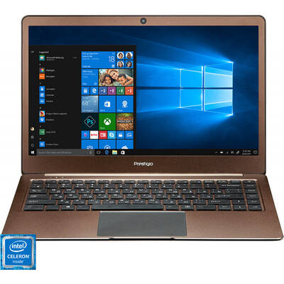 Laptop Prestigio 14.1'' SmartBook 141S, FHD IPS, Procesor Intel Celeron N3350 (2M Cache, up to 2.4 GHz), 3GB, 32GB eMMC, GMA HD 500, Win 10 Home, Dark Brown