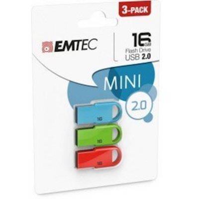 Memorie USB Emtec 3-Pack D250 Mini 16GB USB 2.0