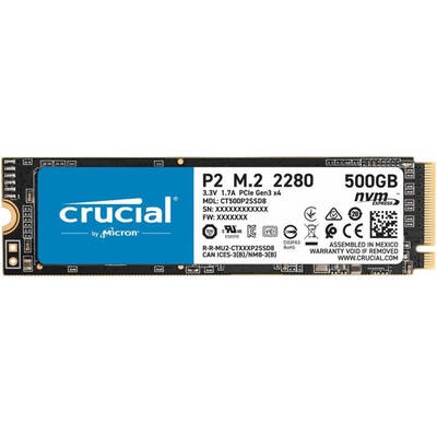 SSD Crucial P2 500GB PCI Express 3.0 x4 M.2 2280