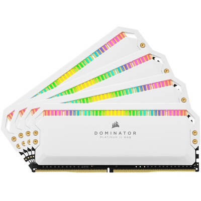 Memorie RAM Corsair Dominator Platinum RGB White 32GB DDR4 3600MHz CL18 Quad Channel Kit