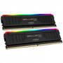 Memorie RAM Crucial Ballistix Max RGB negru, DDR4-4000, CL18 - 16 GB Dual-Kit