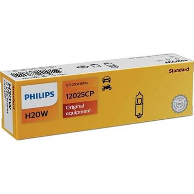 Philips Bec, lumini interioare H20W, 12V, 20W, 12025CP, Set 10 buc, Pret/Buc