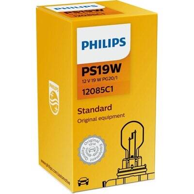 Philips Bec, lampa ceata spate PG20/1, PS19W, 12V, 19W, 12085C1, Set 10 buc, Pret/Buc