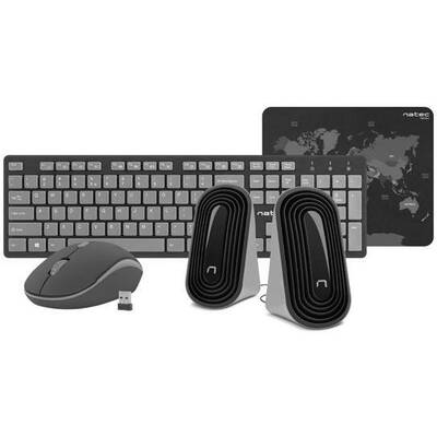 Kit Periferice Natec Genesis TETRA keyboard USB QWERTY English Black,Grey