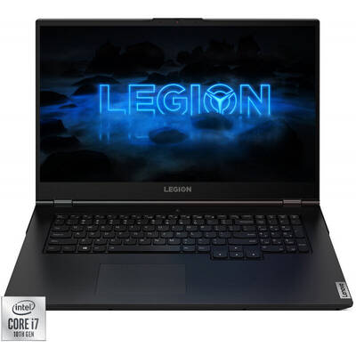 Laptop Lenovo Gaming 17.3'' Legion 5 17IMH05, FHD IPS, Procesor Intel Core i7-10750H (12M Cache, up to 5.00 GHz), 16GB DDR4, 512GB SSD, GeForce GTX 1650 4GB, No OS, Phantom Black