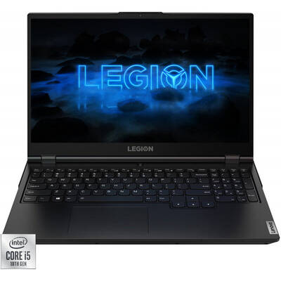 Laptop Lenovo Gaming 15.6'' Legion 5 15IMH05H, FHD IPS 120Hz, Procesor Intel Core i5-10300H (8M Cache, up to 4.50 GHz), 16GB DDR4, 512GB SSD, GeForce GTX 1660 Ti 6GB, No OS, Phantom Black, 4-Zone RGB