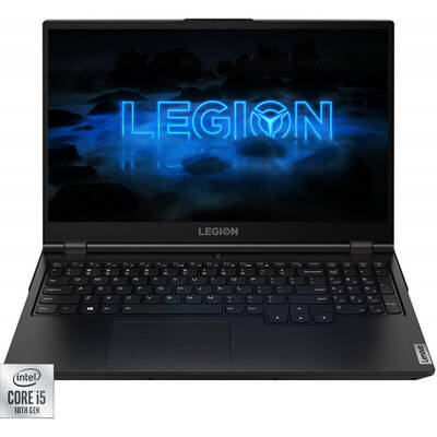 Laptop Lenovo Gaming 15.6'' Legion 5 15IMH05, FHD IPS, Procesor Intel Core i5-10300H (8M Cache, up to 4.50 GHz), 16GB DDR4, 512GB SSD, GeForce GTX 1650 Ti 4GB, No OS, Phantom Black