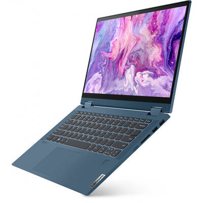 Ultrabook Lenovo 14'' IdeaPad Flex 5 14ARE05, FHD Touch, Procesor AMD Ryzen 5 4500U (8M Cache, up to 4.0 GHz), 16GB DDR4, 512GB SSD, Radeon, Win 10 Home, Light Teal