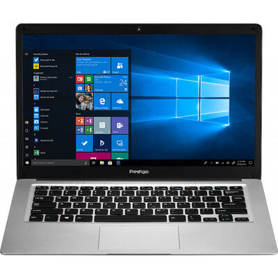 Laptop Prestigio 14.1'' SmartBook 141 C3, HD, Procesor Intel Atom x5-Z8350 (2M Cache, up to 1.92 GHz), 2GB, 64GB eMMC, GMA HD 400, Win 10 Home, Metal Gray