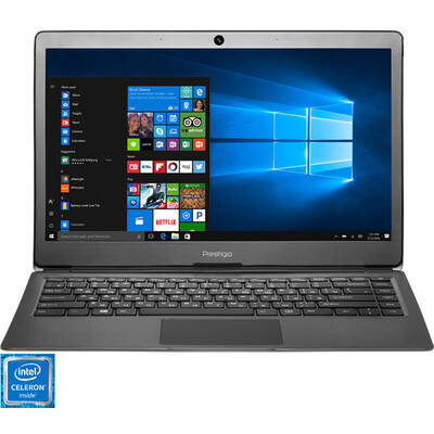 Laptop Prestigio 13.3'' SmartBook 133S, FHD IPS, Procesor Intel Celeron N3350 (2M Cache, up to 2.4 GHz), 3GB, 32GB eMMC, GMA HD 500, Win 10 Home, Dark Grey