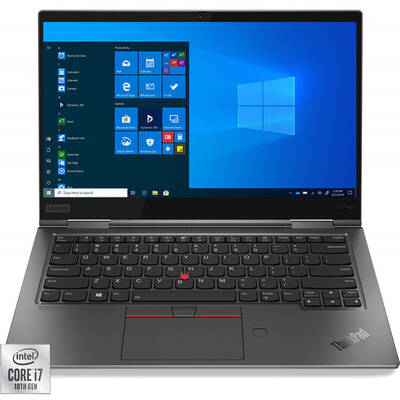 Ultrabook Lenovo 14'' ThinkPad X1 Yoga Gen 5, UHD Touch, Procesor Intel Core i7-10510U (8M Cache, up to 4.90 GHz), 16GB, 1TB SSD, GMA UHD, 4G LTE, Win 10 Pro, Iron Grey