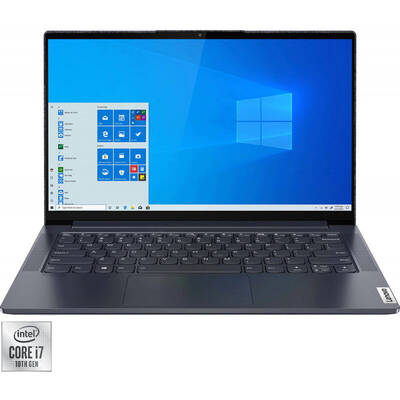 Ultrabook Lenovo 14'' Yoga Slim 7 14IIL05, UHD, Procesor Intel Core i7-1065G7 (8M Cache, up to 3.90 GHz), 16GB DDR4X, 1TB SSD, Intel Iris Plus, Win 10 Home, Slate Grey