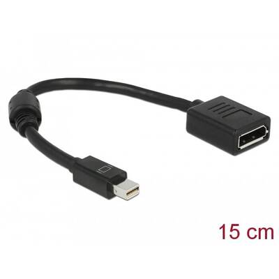Adaptor DELOCK 65554, mini DisplayPort 1.2 male > DisplayPort female 4K negru
