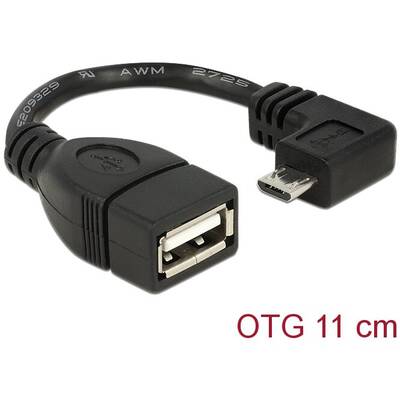 DELOCK Micro USB type-B male angled > USB 2.0-A female OTG 11 cm