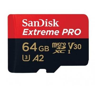 Card de Memorie SanDisk EXTREME PRO microSDXC 64GB 170/90 MB/s A2 C10 V30 UHS-I U3
