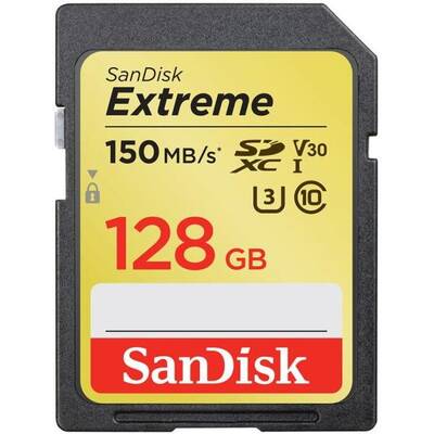 Card de Memorie SanDisk Extreme, SDXC, 128GB, V30