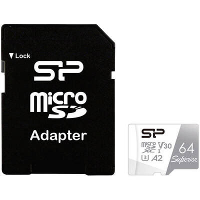 Card de Memorie SILICON-POWER Superior Micro SDXC 64GB UHS-I A2 V30