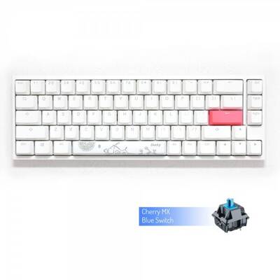Tastatura Ducky Gaming One 2 SF Pure White RGB Cherry MX Blue Mecanica