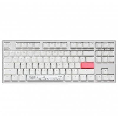 Tastatura Ducky Gaming One 2 TKL Pure White RGB Cherry MX Silent Red Mecanica