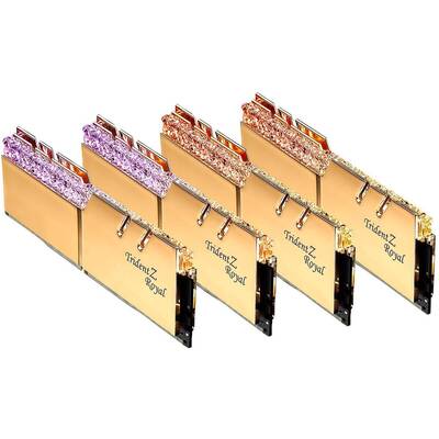 Memorie RAM G.Skill Trident Z Royal, DDR4-3200, CL14 - 128 GB Quad-Kit, Gold