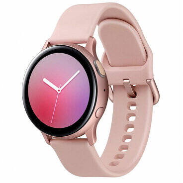 Smartwatch Samsung Galaxy Watch Active 2 (2019), 44 mm, aluminiu roz-auriu, curea silicon roz, Wi-Fi, Bluetooth, GPS, NFC, rezistent la apa
