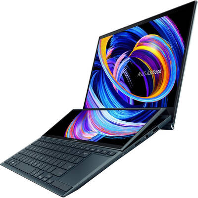 Ultrabook Asus 14'' ZenBook Duo 14 UX482EA, FHD, Procesor Intel Core i7-1165G7 (12M Cache, up to 4.70 GHz, with IPU), 32GB DDR4X, 1TB SSD, Intel Iris Xe, Win 10 Pro, Celestial Blue