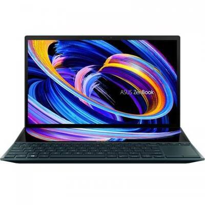 Ultrabook Asus 14'' ZenBook Duo 14 UX482EA, FHD, Procesor Intel Core i7-1165G7 (12M Cache, up to 4.70 GHz, with IPU), 16GB DDR4X, 512GB SSD, Intel Iris Xe, Win 10 Pro, Celestial Blue