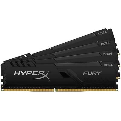 Memorie RAM HyperX Fury Black 64GB DDR4 3600MHz CL18 Quad Channel Kit