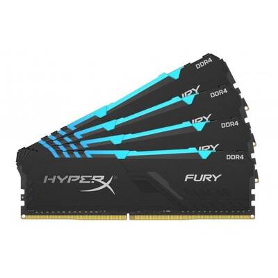 Memorie RAM HyperX Fury RGB 128GB DDR4 3200MHz CL16 Quad Channel Kit