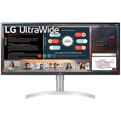 Monitor LG 34WN650-W 34 inch 5 ms Alb HDR FreeSync 75 Hz