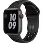 Smartwatch Apple Watch Nike 6, GPS, Cellular, Carcasa Space Gray Aluminium 40mm, Anthracite/Black Nike Sport Band