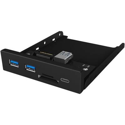 Hub USB Icy Box IB-HUB1417-i3 3x Port USB 3.0 Hub (2x USB 3.0, 1x USB Type-C), miniSD/SD card reader