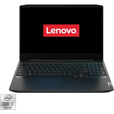 Laptop Lenovo Gaming 15.6'' IdeaPad 3 15IMH05, FHD IPS, Procesor Intel Core i7-10750H (12M Cache, up to 5.00 GHz), 16GB DDR4, 512GB SSD, GeForce GTX 1650 Ti 4GB, Free DOS, Onyx Black