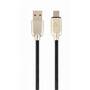 Gembird Premium rubber Micro-USB charging and data cable, 2m, black