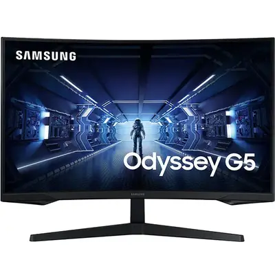 Monitor Samsung LED Gaming Odyssey G5 LC32G55TQWRXEN Curbat 32 inch 1 ms Negru HDR FreeSync Premium 144 Hz