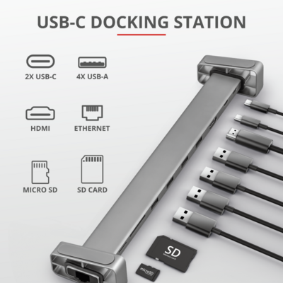 Docking Station TRUST Dalyx Aluminium 10-in-1 USB-C