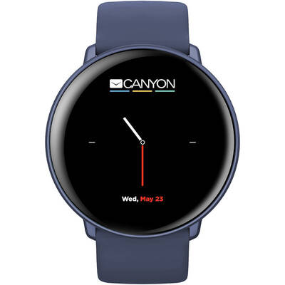 Smartwatch CANYON Marzipan, Aluminiu negru-rosu, curea silicon negru