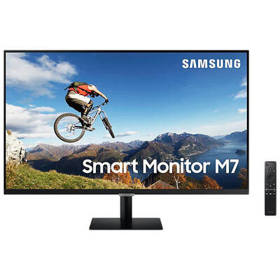 Monitor Samsung LED LS32AM700URXEN Smart 32 inch 8 ms Negru HDR 60 Hz