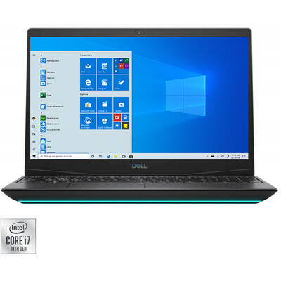 Laptop Dell Gaming 15.6'' G5 5500, FHD 300Hz, Procesor Intel Core i7-10750H (12M Cache, up to 5.00 GHz), 16GB DDR4, 1TB SSD, GeForce RTX 2070 8GB, Linux, Interstellar Dark, 3Yr CIS, G-Key