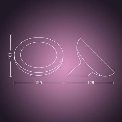 LAMPA LED MASA PHILIPS HUE BLOOM NEGRU