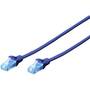 Cablu Assmann DIGITUS CAT 5e U-UTP patch cable PVC AWG 26/7 0.5 m Albastru