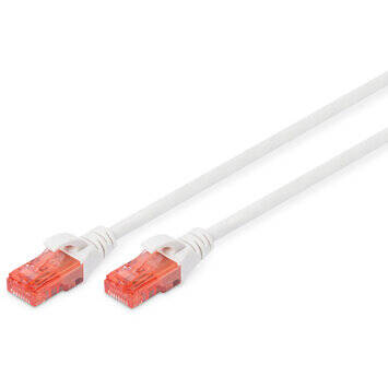 Cablu Assmann DIGITUS CAT 6 U-UTP patch cable Cu LSZH AWG 26/7 0.50 m Gri